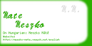 mate meszko business card
